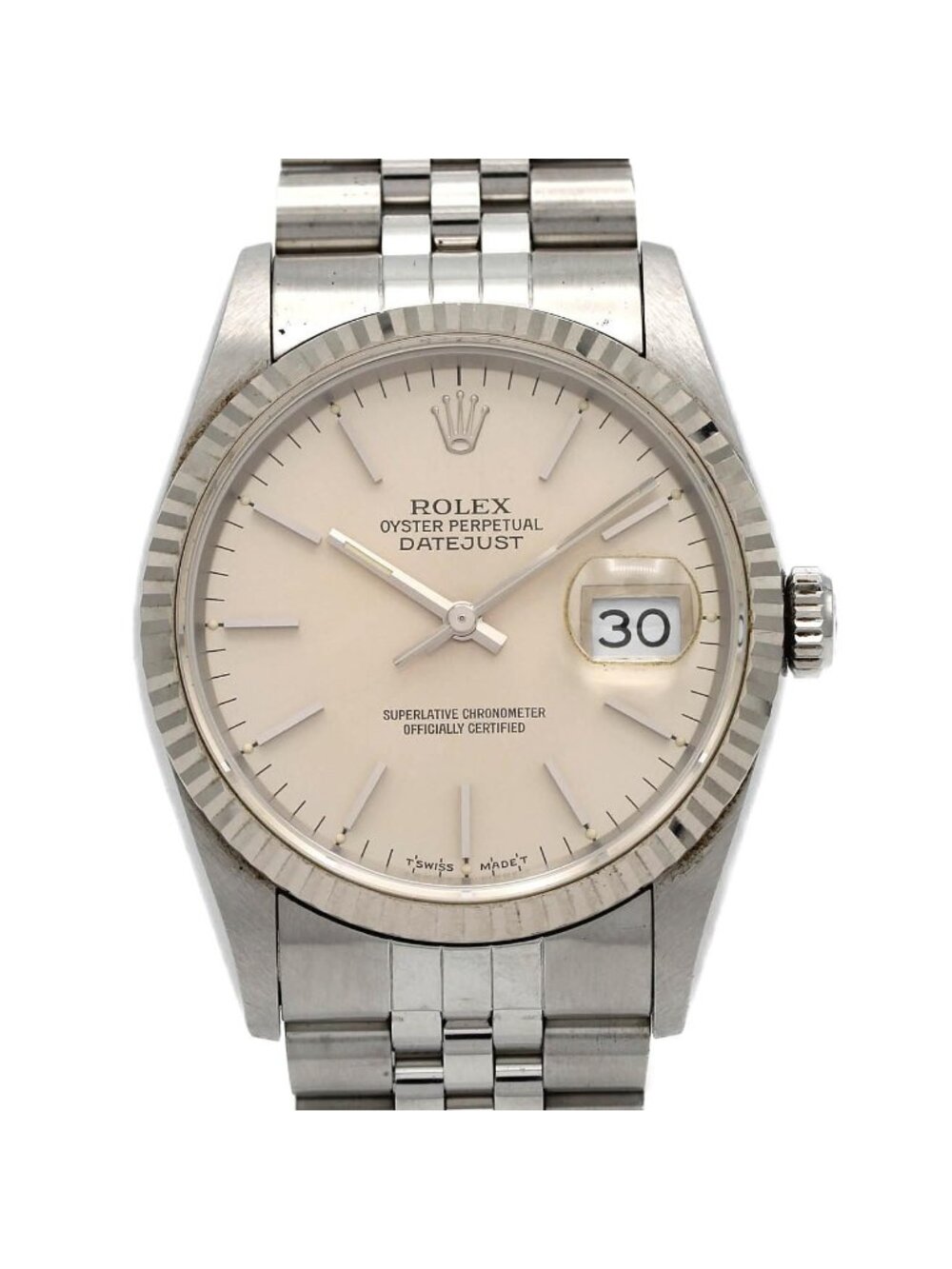 Rolex Datejust Stainless Steel White Gold Automatic